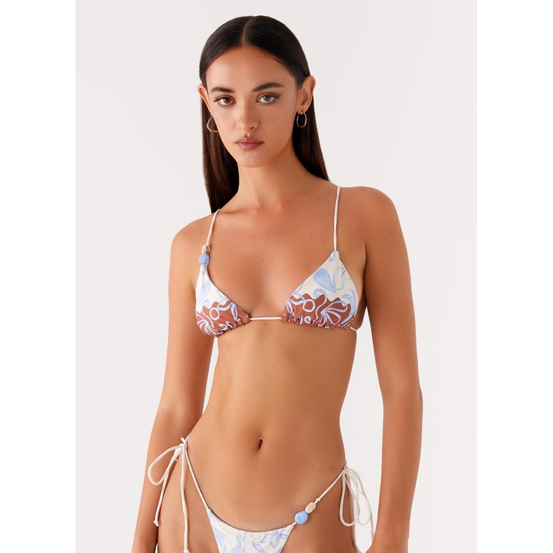 Ryland Bead Bikini Top – Bloom Wave Print