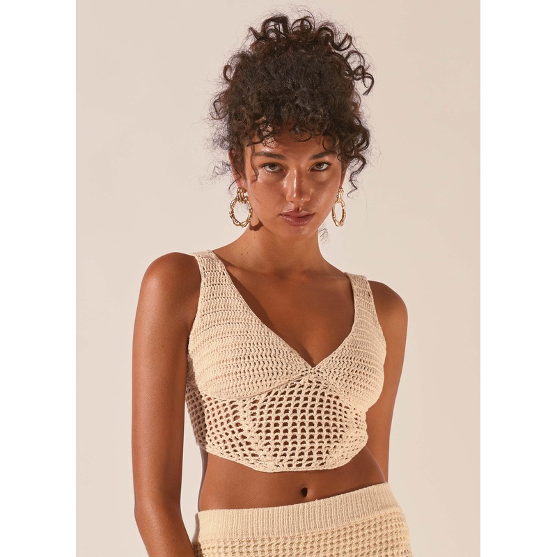 Dreaming Of The Coast Crochet Corset – Seashell