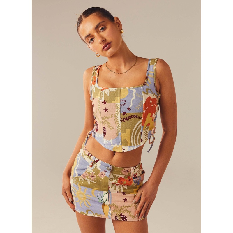 Giddy Up Denim Bustier Top – Fantasy Muse