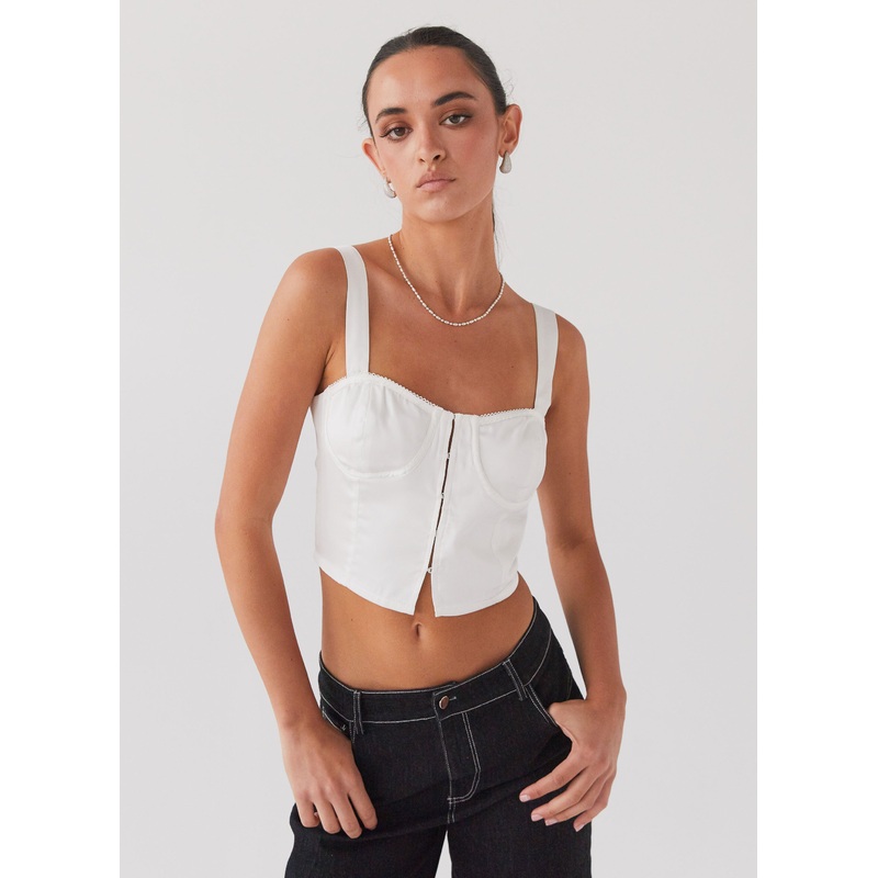 Give Me Love Bustier Top – Pure White