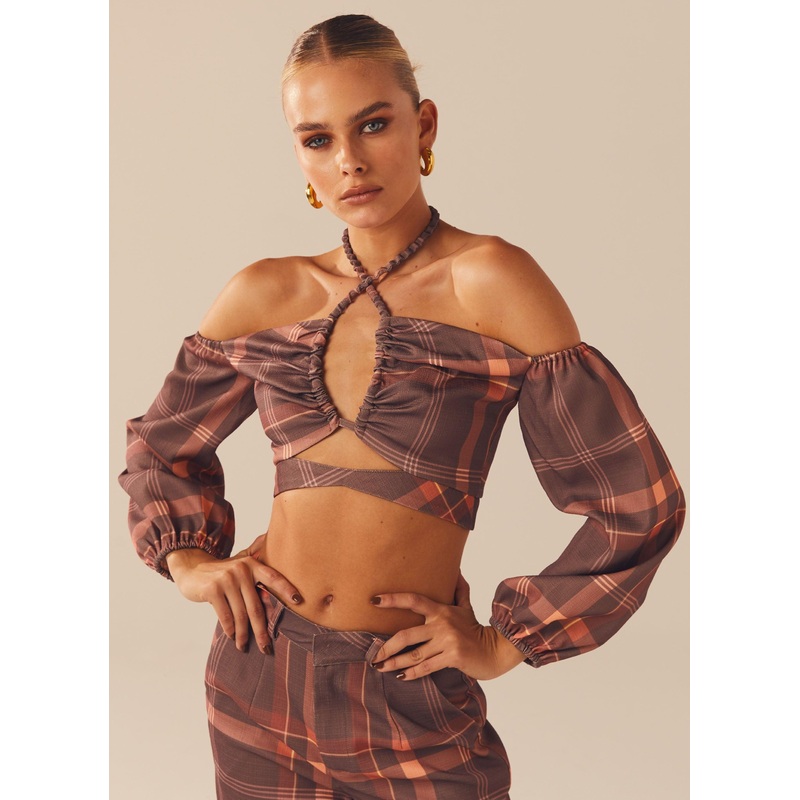 Lose My Cool Crop Top – Chestnut
