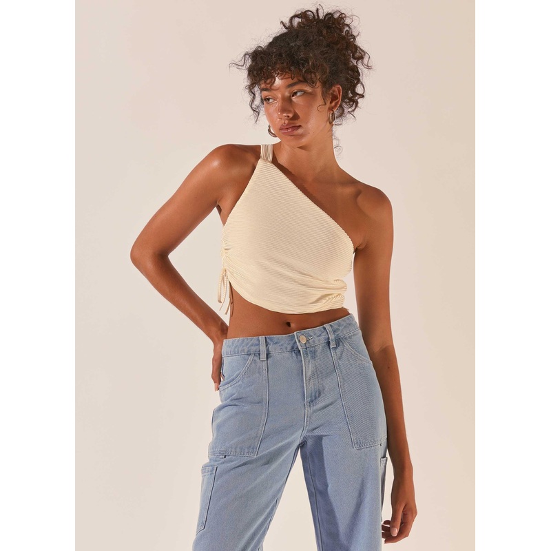 Make It Better Plisse Crop Top – Ivory