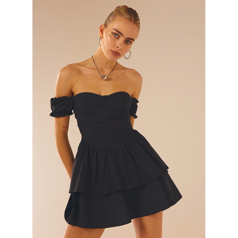 Ready Or Not Corset Mini Dress – Black