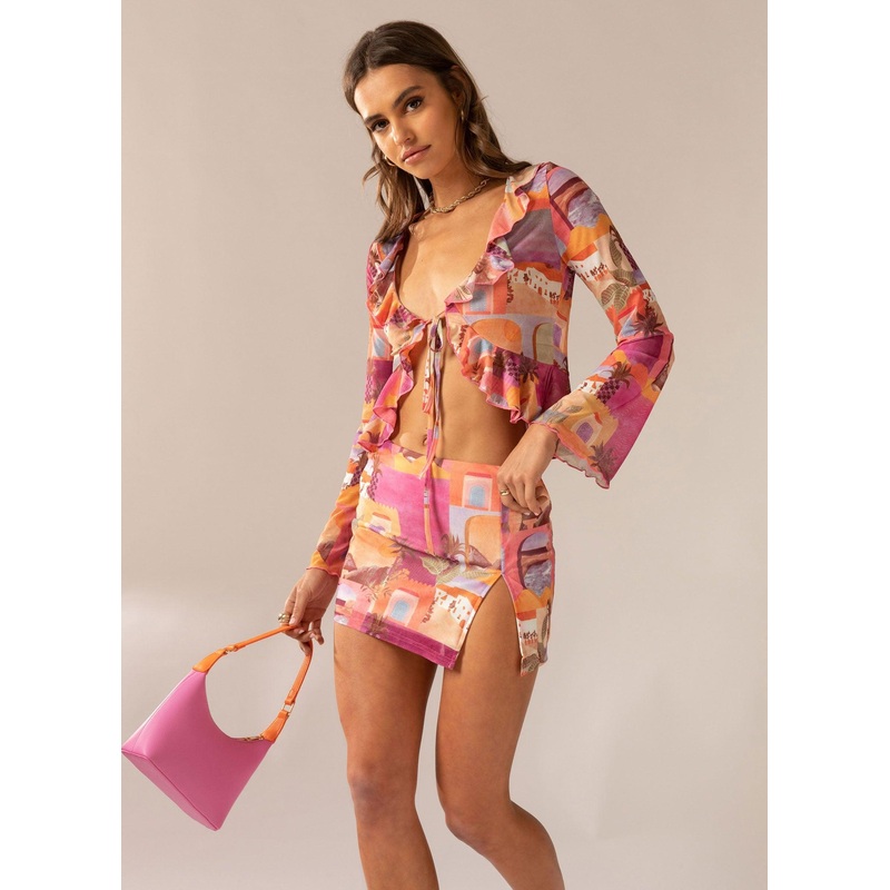 Serene Sunset Mini Skirt – Sunset Building