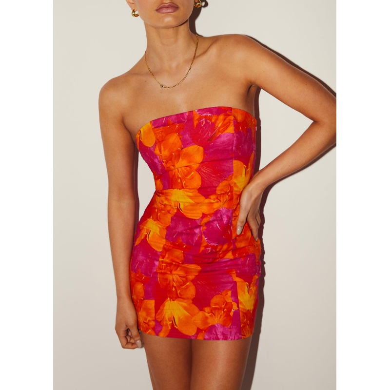 Stuck On You Mini Tube Dress – Floral Sun