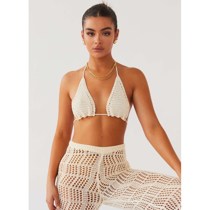 Cabo Paradise Crochet Bra Top – Natural
