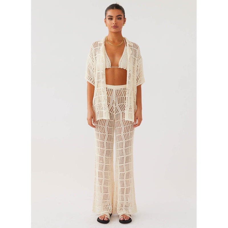 Cabo Paradise Crochet Shirt – Natural
