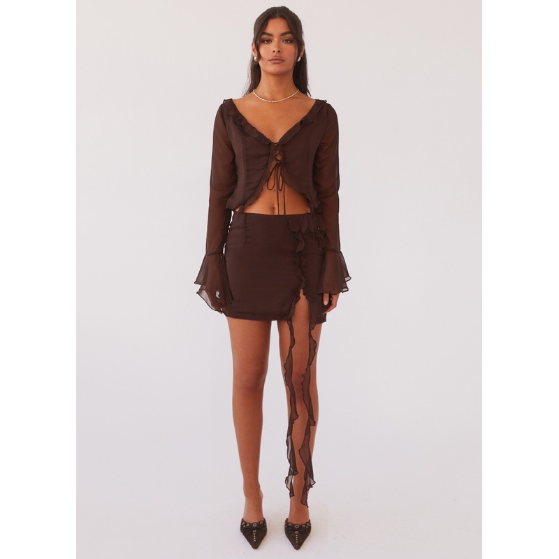 My Favourite Part Mini Skirt – Dark Mocha