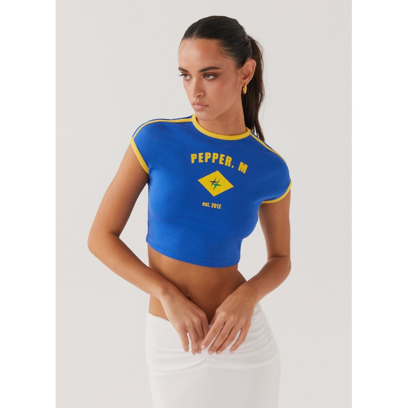Say No More Baby Tee – Royal Blue