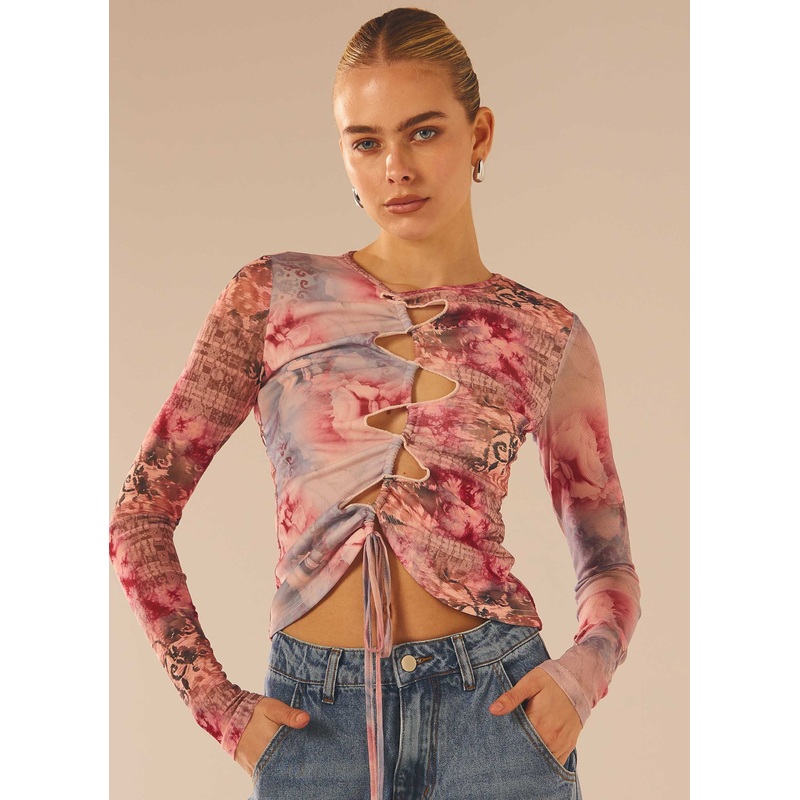 Shut Down Long Sleeve Top – Marbella Floral