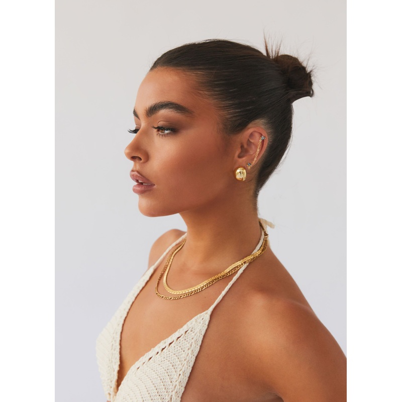 Take A Bow Chunky Stud Earrings – Gold