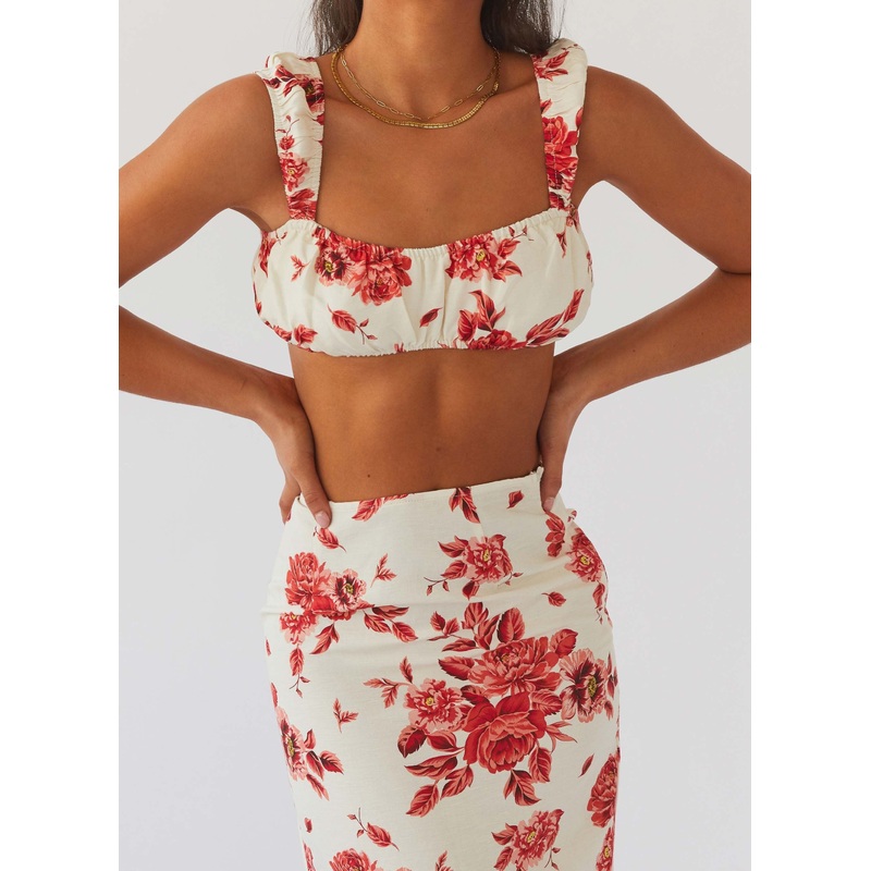 Valencia Villa Bralet Top – Rosa Floria