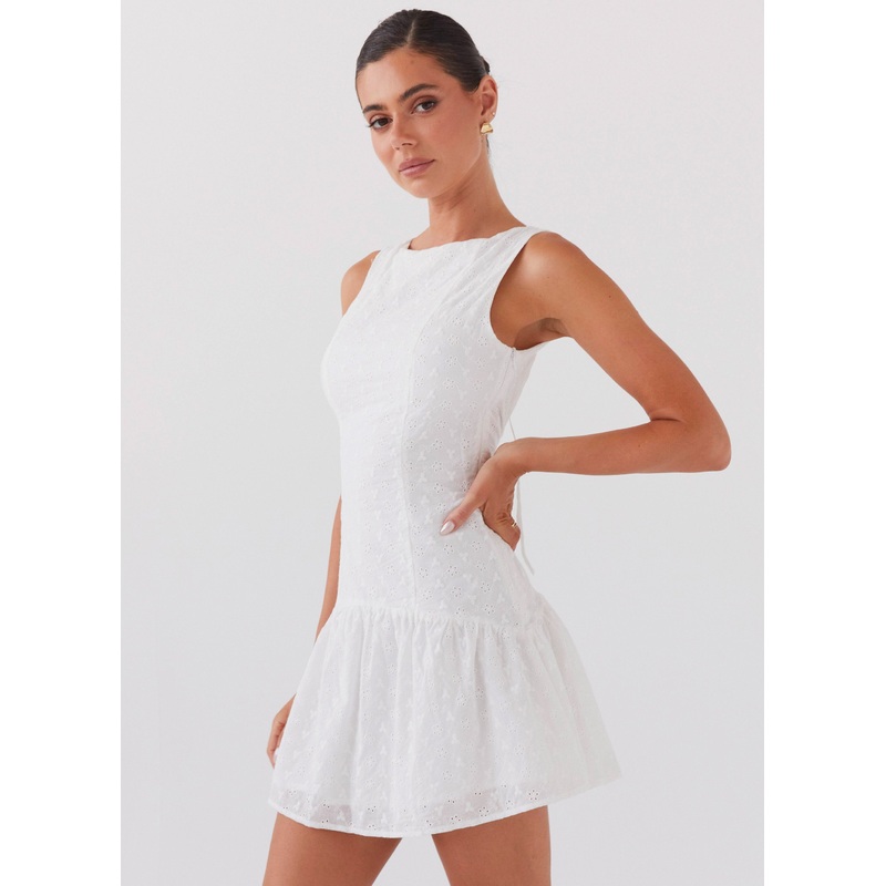Adyson Broderie Mini Dress – White