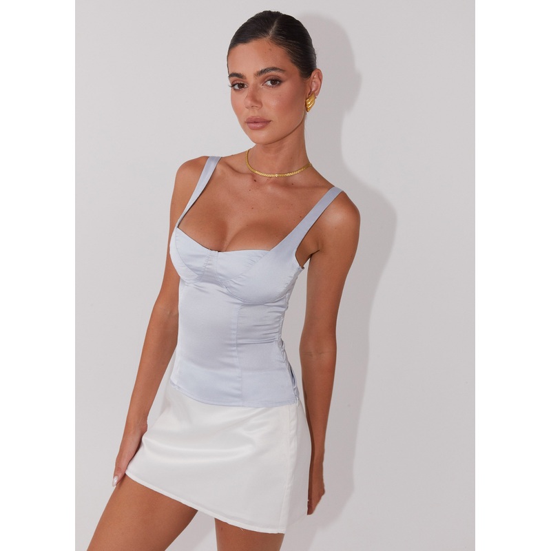 Alissa Bustier Top – Arctic Blue
