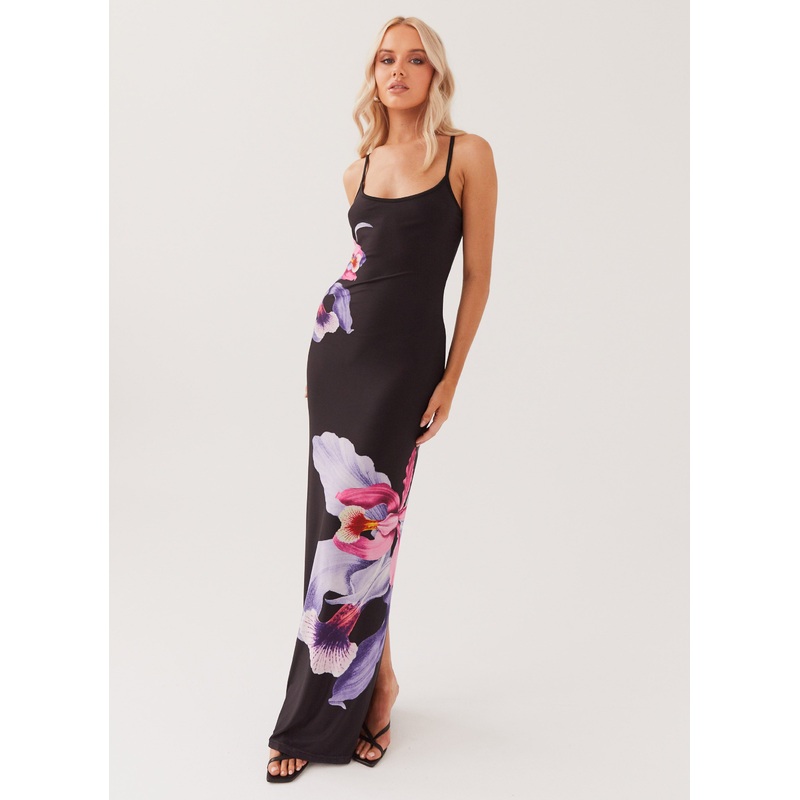 Bad News Mesh Maxi Dress – Black Tulip
