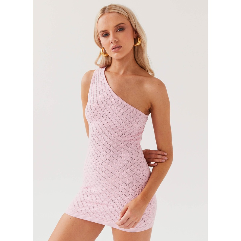 Bria Knit Mini Dress – Rose Pink