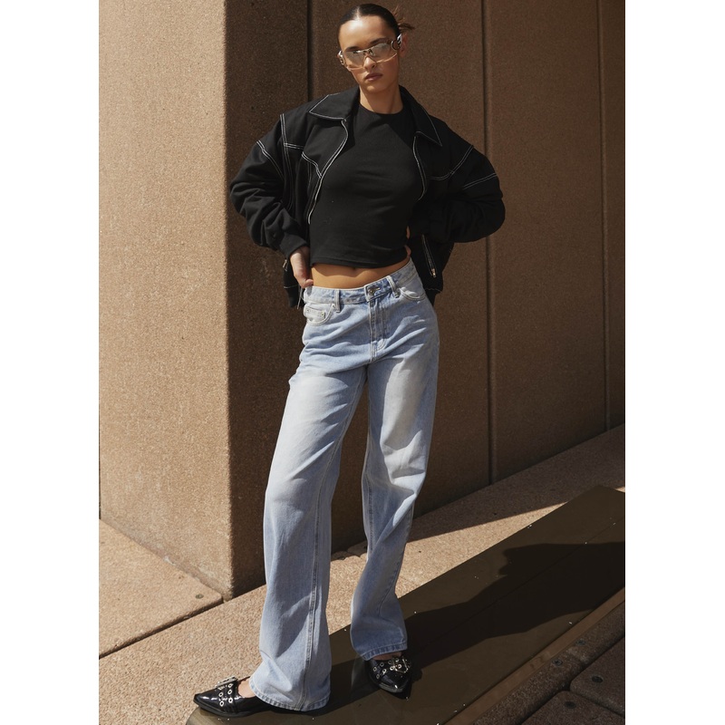 Keanna Low Rise Denim Jeans – Light Blue
