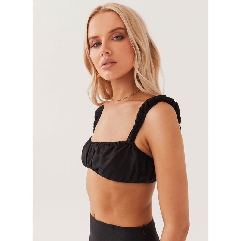 Valencia Villa Bralet Top – Black