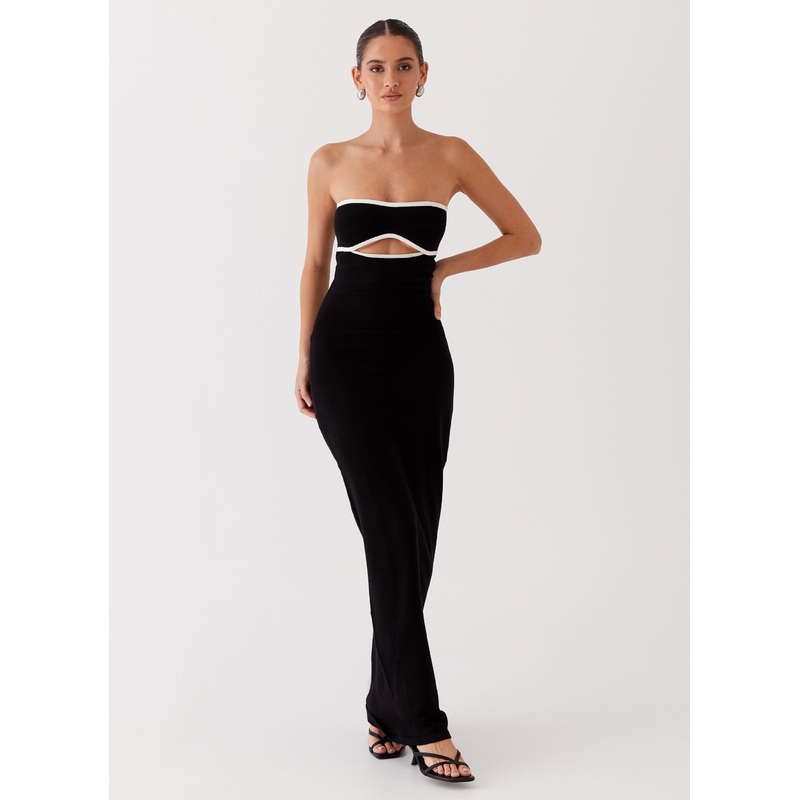 When In Rome Knit Maxi Dress – Black