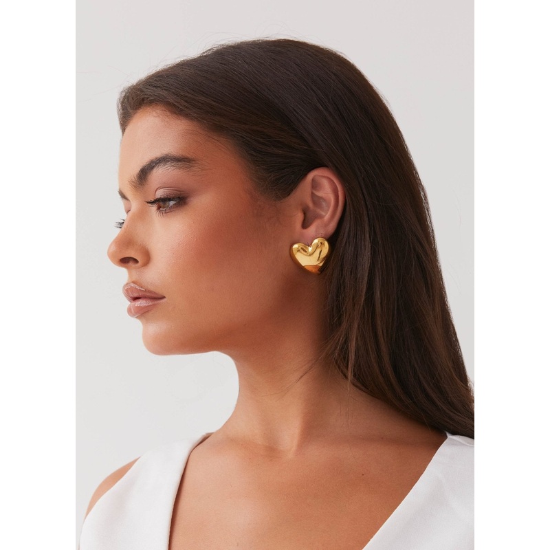 Alexa Heart Earrings – Gold