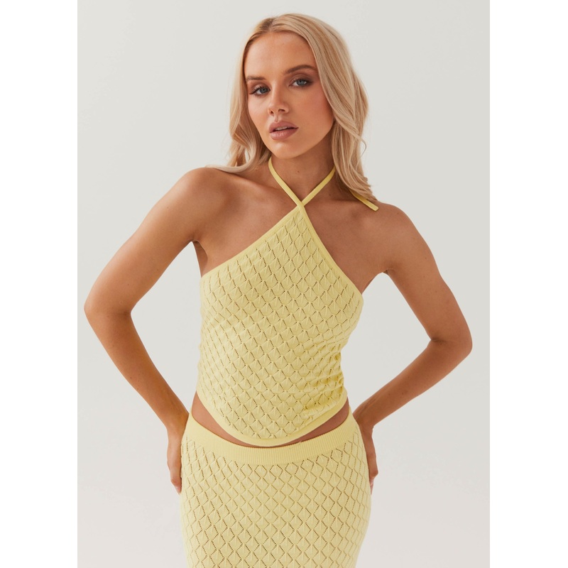 Amanza Knit Top – Lemon