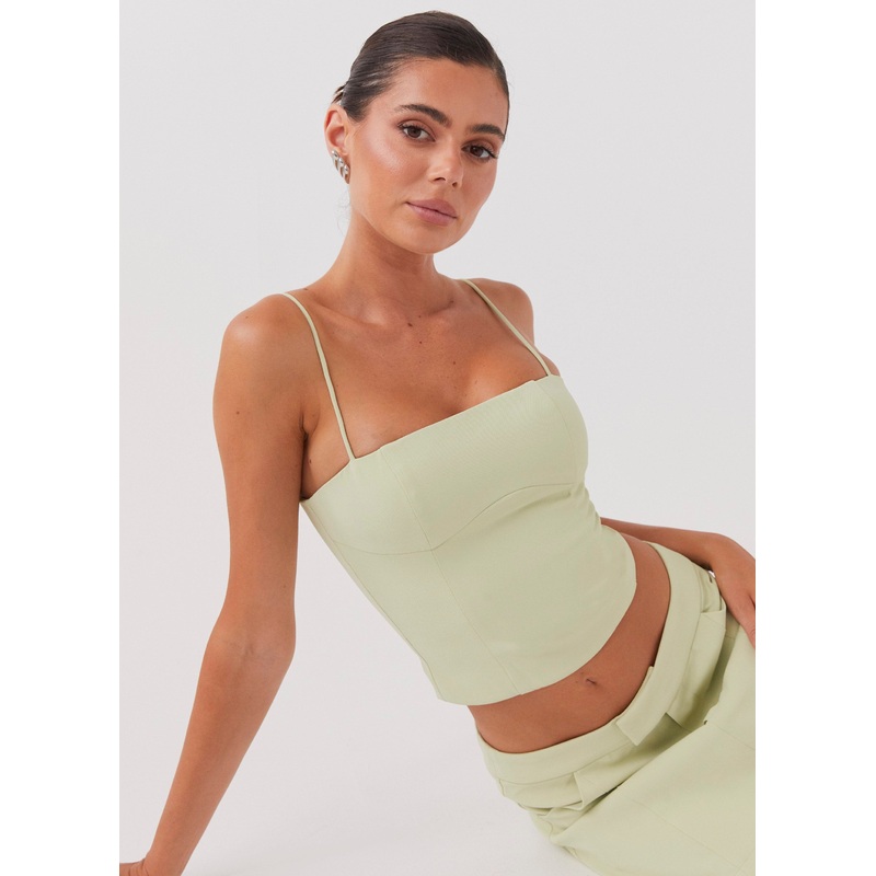 Eliana Crop Top – Green Zest