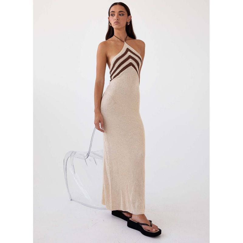 Masterpiece Knit Maxi Dress – Tiramisu