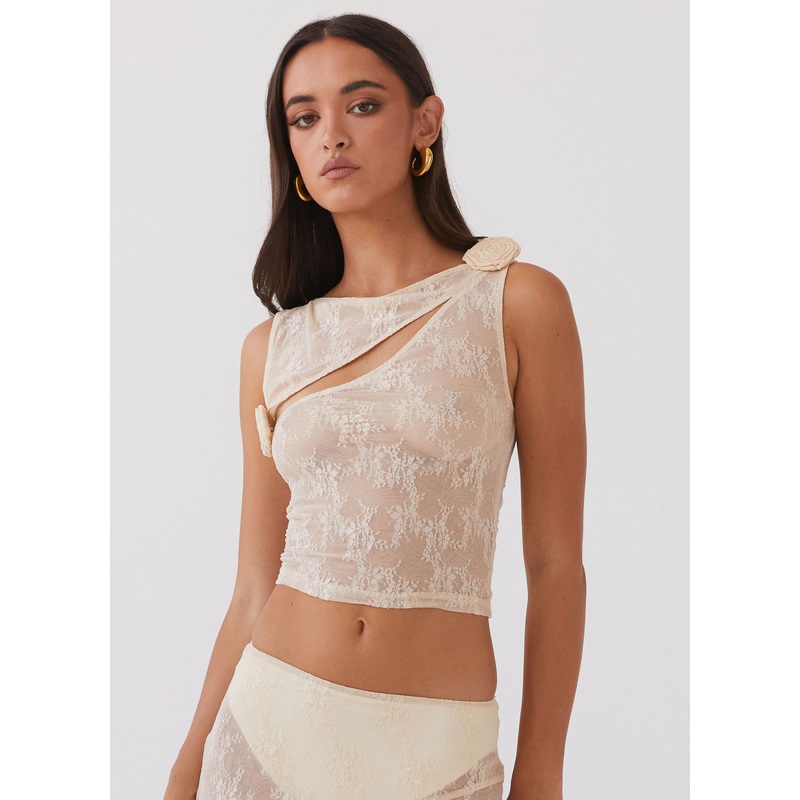 Nakia Rose Lace Top – Ivory