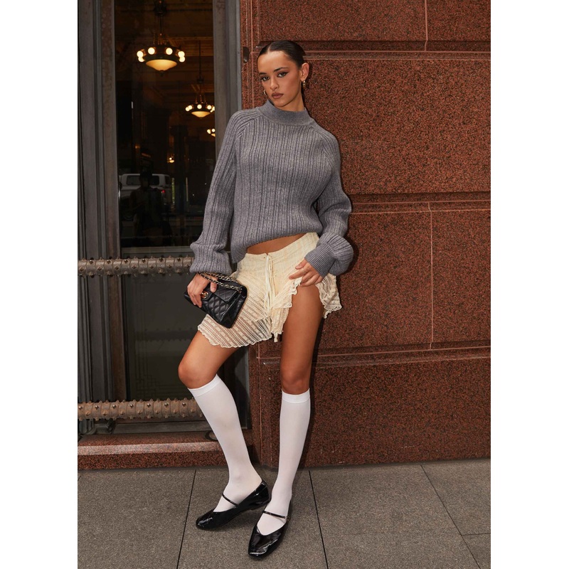 Riley Knit Sweater – Storm Grey