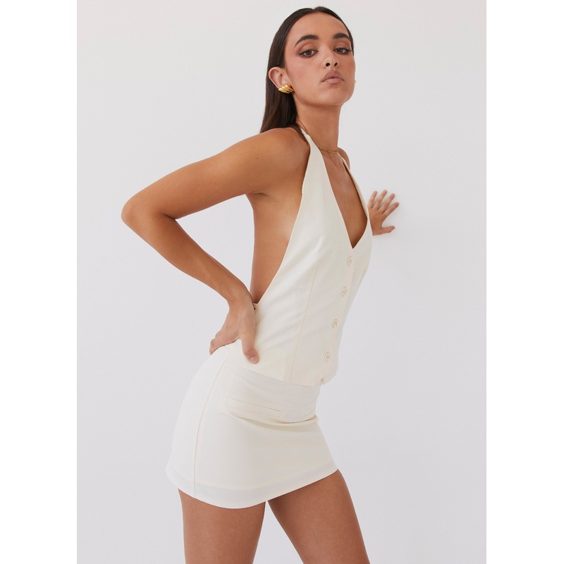 Sarah Mini Skirt – Ivory