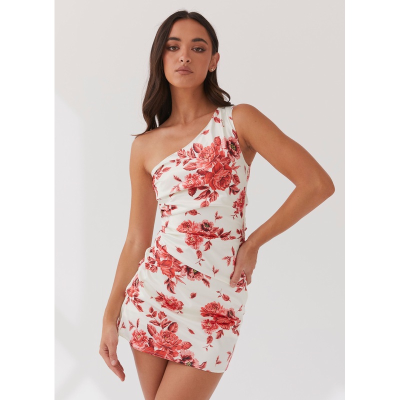 Sovere Satin Mini Dress – Rosa Floria