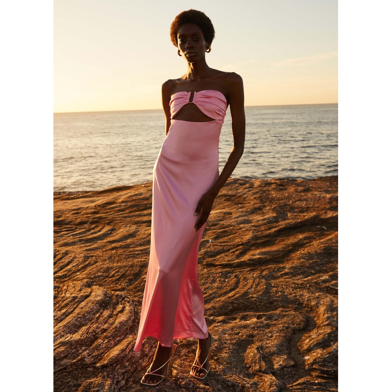 Tropicana Satin Maxi Dress – Candy