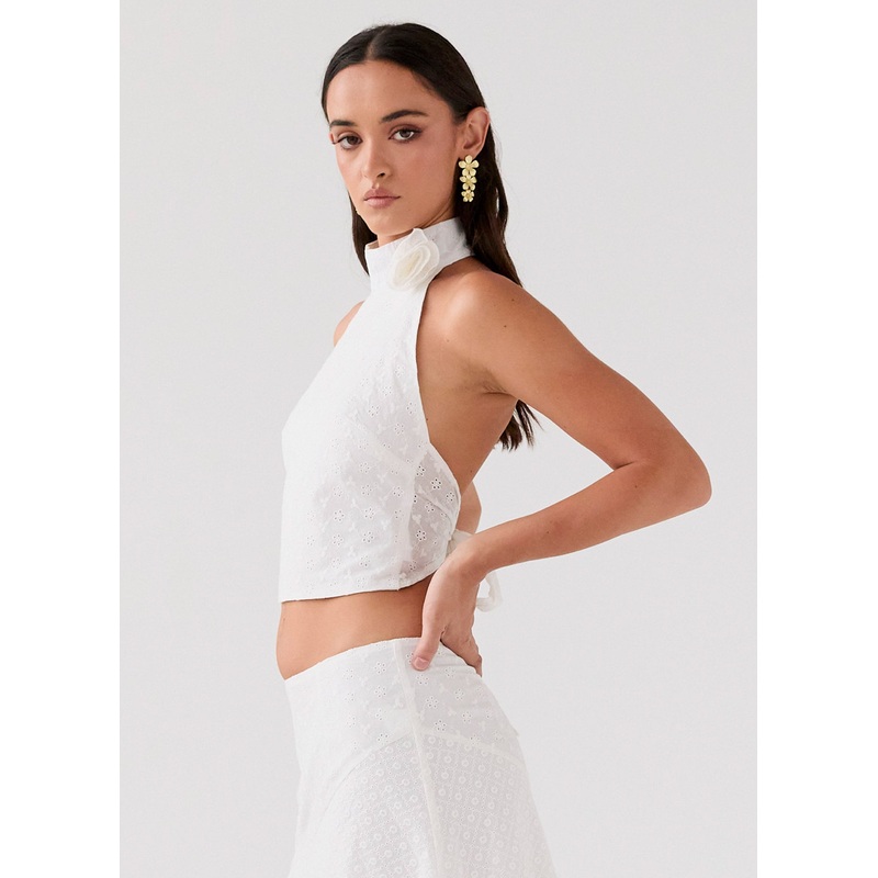 Alice In Love Rose Top – White