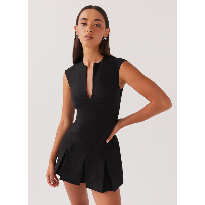 Cassia Mini Dress – Black