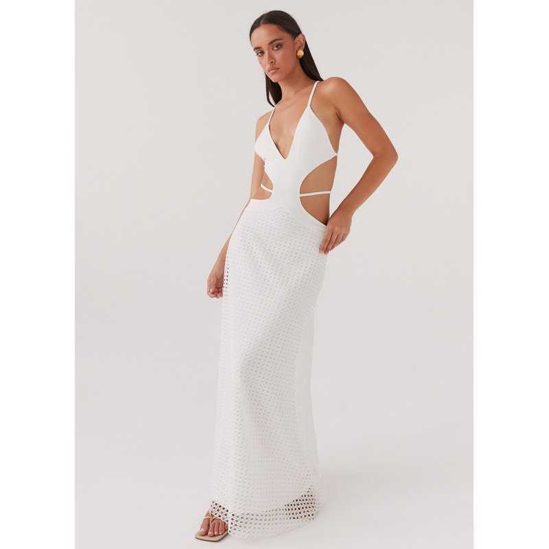 Enchanted Melodies Maxi Dress – White
