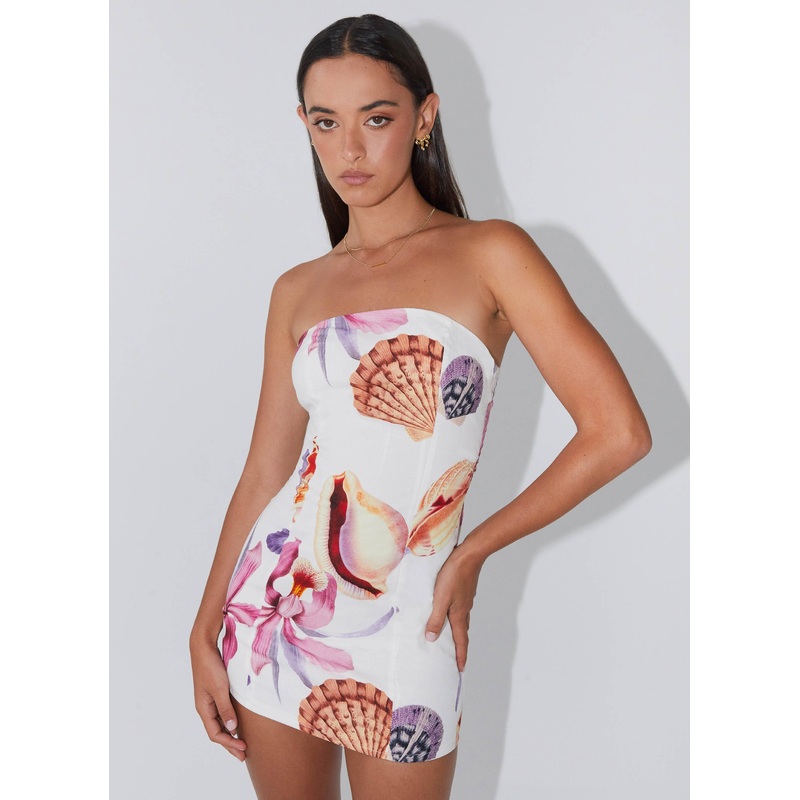 Freya Linen Mini Dress – Seaside Bouquet