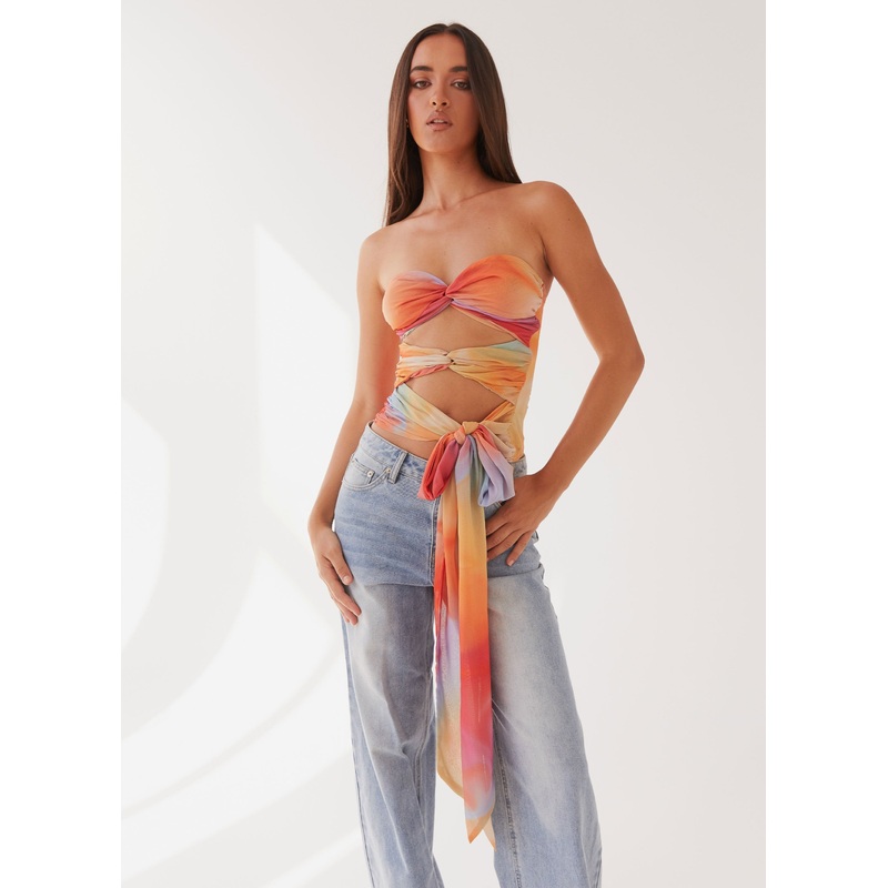 Sunlight Cascade Top – Rainbow Radiance
