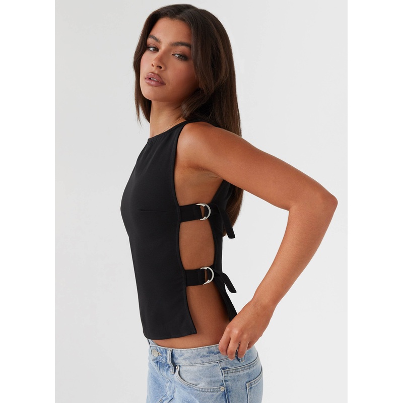 Cherish You Buckle Top – Shadow