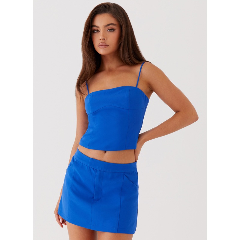 Eliana Crop Top – Cobalt