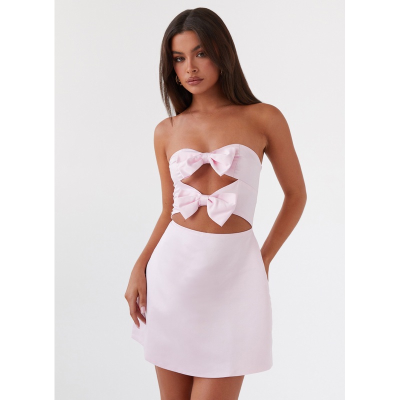 Girl Crush Bow Mini Dress – Pink