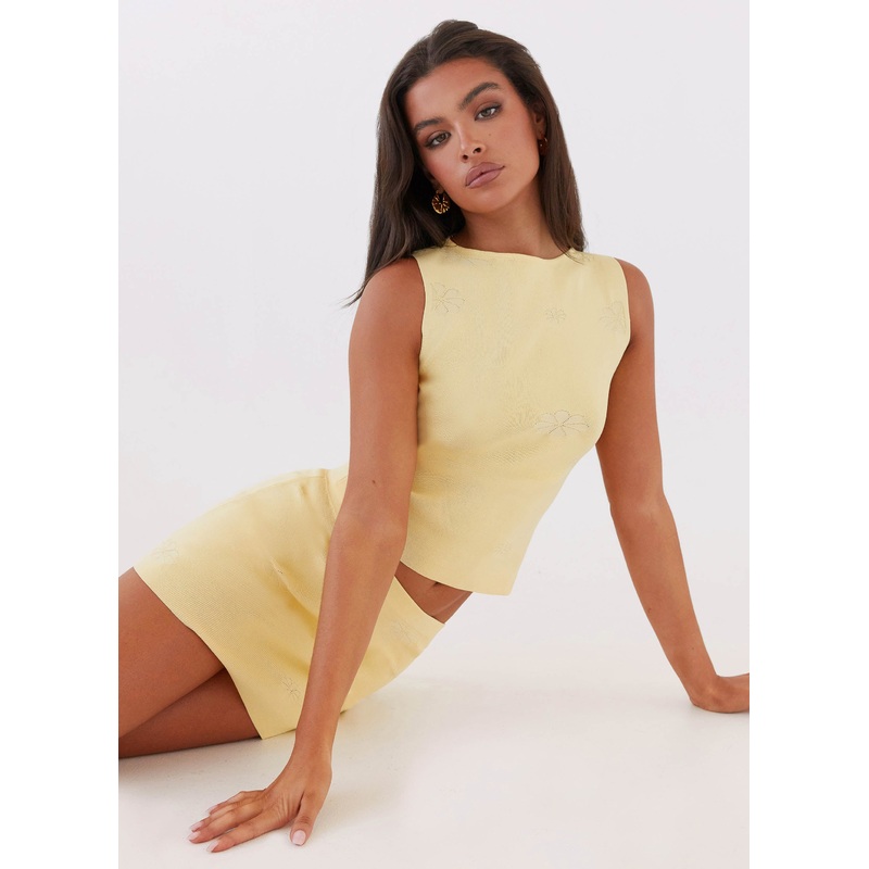 Holly Knit Tank – Lemon