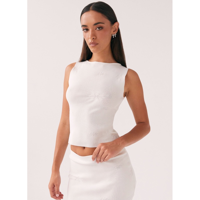 Holly Knit Tank – White