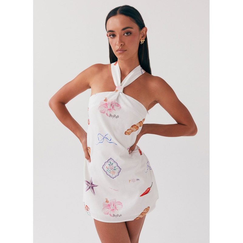 Keira Linen Mini Dress – Banchetto