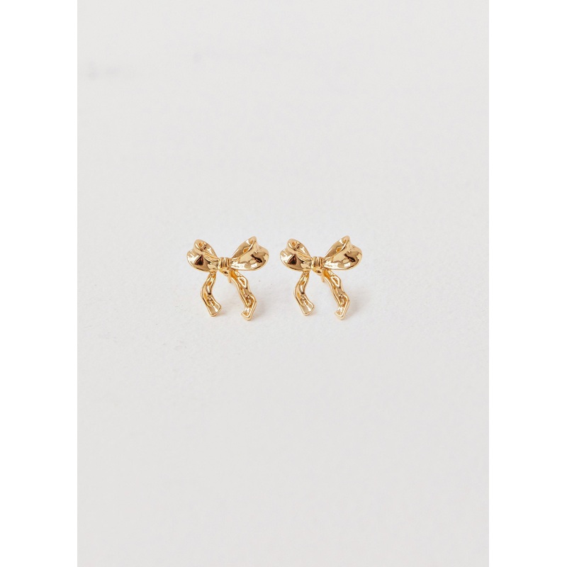 Kindra Mini Bow Earring – Gold