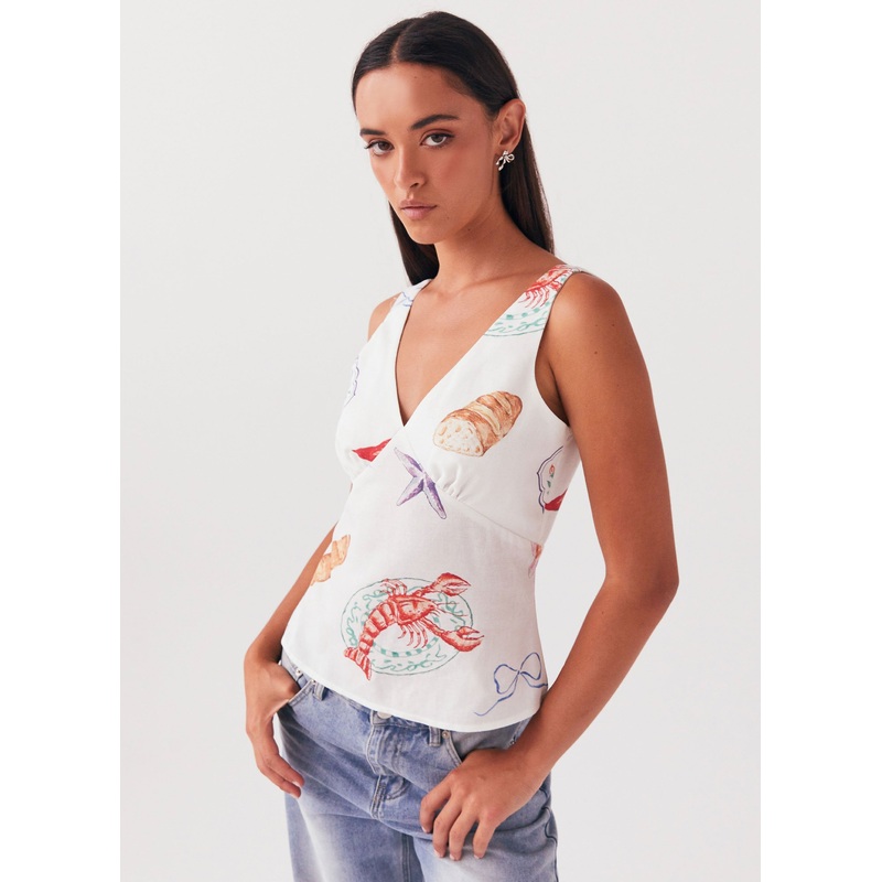 Nori Linen Top – Banchetto