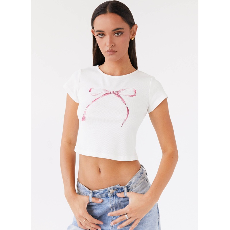 Rosalind Baby Tee – White