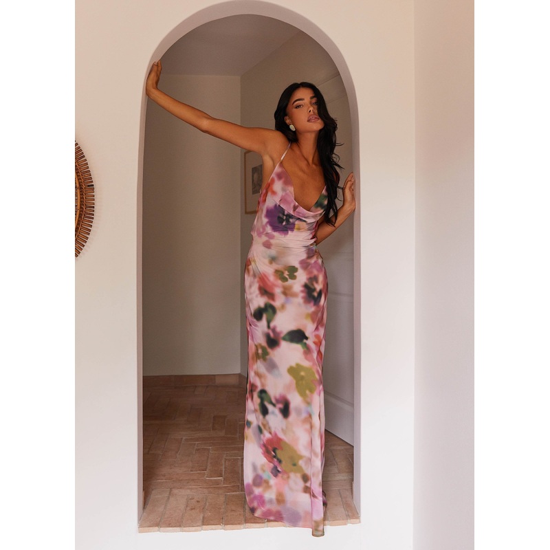 Abigail Cowl Maxi Dress – Mystic Meadow