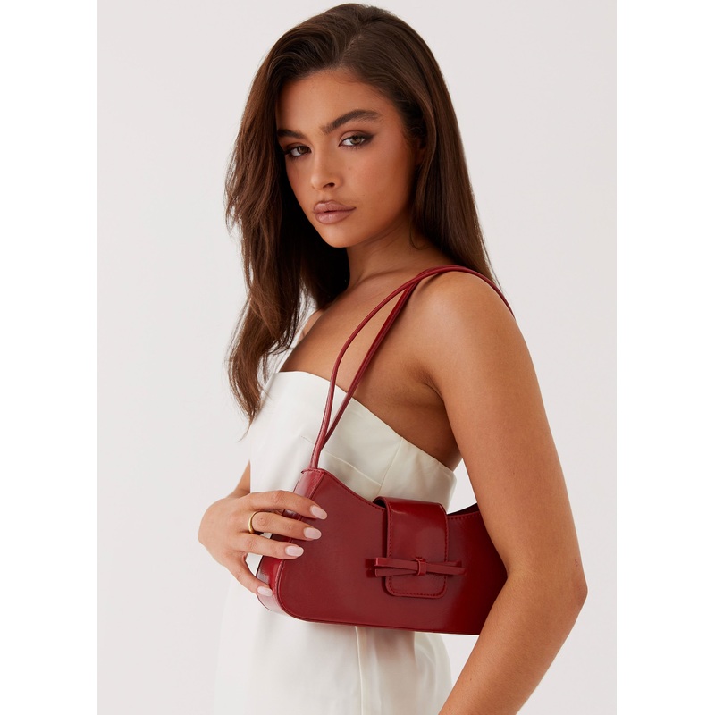 Cara Bow Shoulder Bag – Red