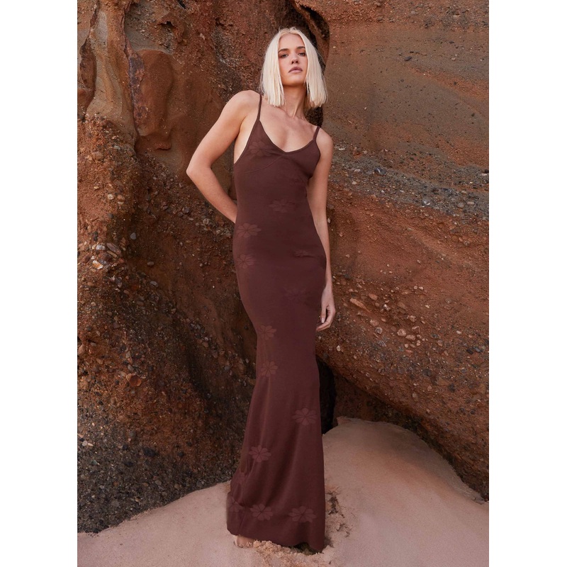 Celeste Maxi Dress – Chocolate