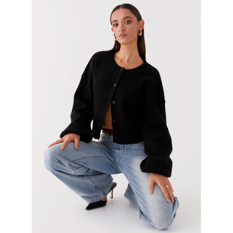 Daphne Knit Cardigan – Black